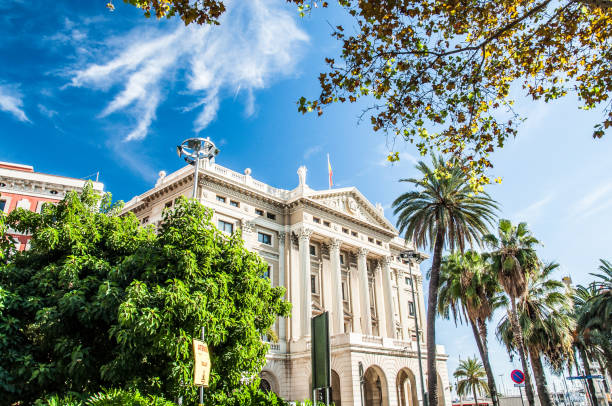 istock Gorgeous building between the trees in Barcelona 1171336323