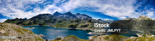 Panorama On The 7 Laux Lakes And The Summits Around It Stock Photo - Download Image Now