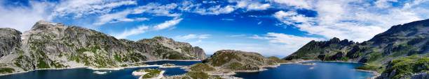 istock Panorama on the 7 laux lakes and the summits around it 1171337699