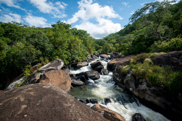 Quentin’s Falls, Mutinondo Wilderness, Zamiba stock photo