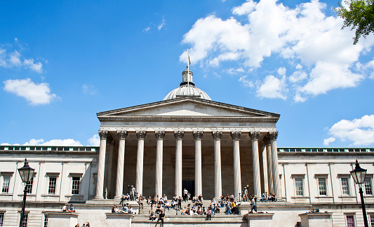 London, UK - May 21, 2019: The Main Building of University College London (UCL), one of the top research universities of the world, also called Wilkins Building