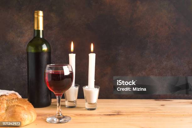 Shabbat Shalom Stock Photo - Download Image Now - Jewish Sabbath, Table, Candle