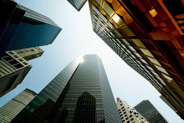 istock Skyscrapers from below, Lower Manhattan, NYC 1171345957
