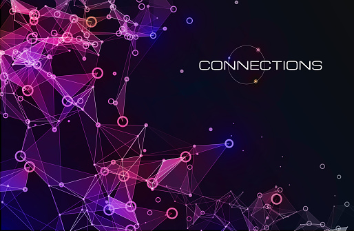 Connectig Program Background Connection Structure Abstract Connecting Network Of Triangles And Lines ...