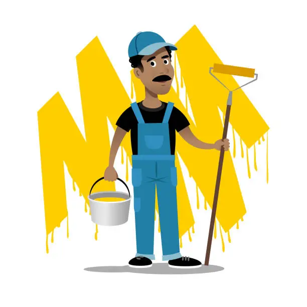 Vector illustration of House painter
