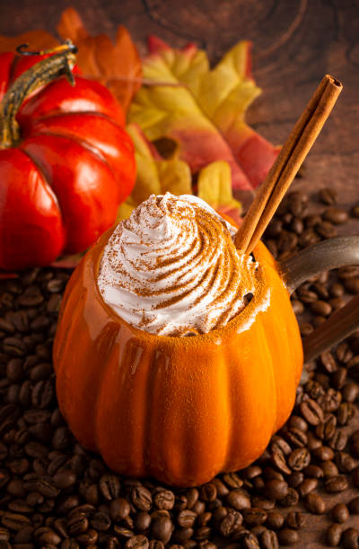 istock Pumpkin Spice Latte on a Rustic Wooden Table 1171354303