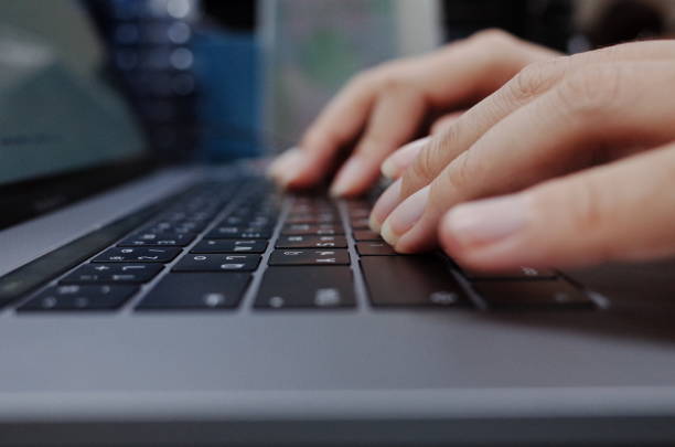 istock Working at office. hand on keyboard close up 1171357129