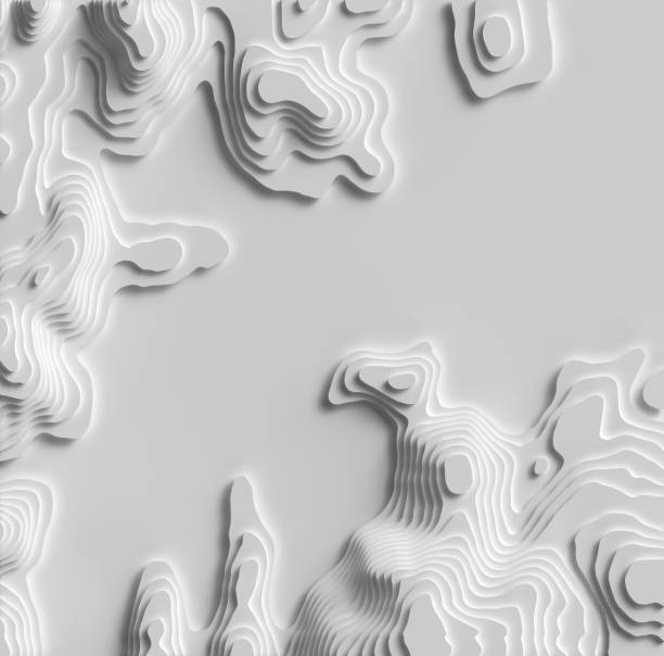 istock Map line of topography. Rendering abstract topographic map concept with space for your copy. 3D waves. 3D Cartography concep background. Map mockup infographics. World map Template. Wavy backdrop 1171364014