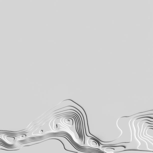 istock Map line of topography. Rendering abstract topographic map concept with space for your copy. 3D waves. 3D Cartography concep background. Map mockup infographics. World map Template. Wavy backdrop 1171364657