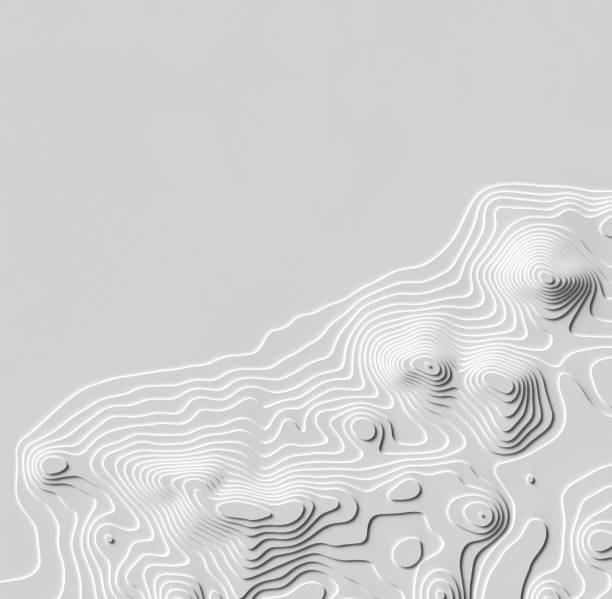 istock Map line of topography. Rendering abstract topographic map concept with space for your copy. 3D waves. 3D Cartography concep background. Map mockup infographics. World map Template. Wavy backdrop 1171364665