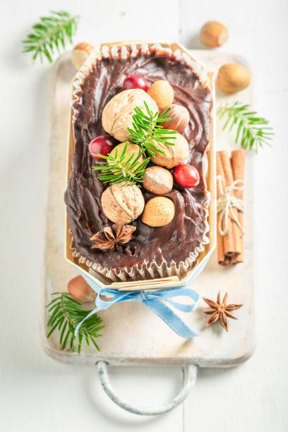 istock Homemade gingerbread nuts for Christmas decorated with spruce 1171370183