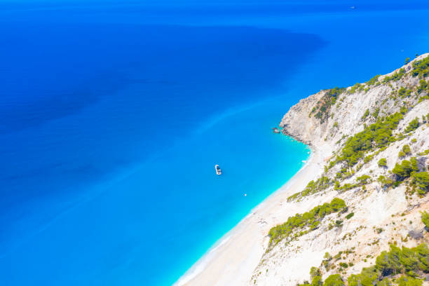 istock Famous Egremnoi beach in Lafkada island, Greece. 1171374725
