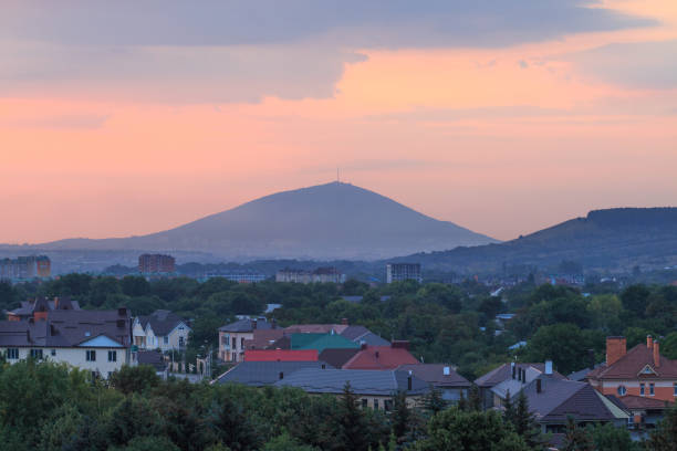 istock Lonely mountain in time of sunrise. 1171387648
