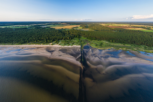 River Svetupe estuary in Baltic sea
