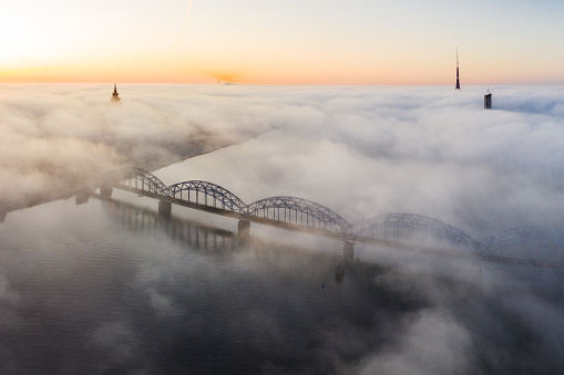 Railway bridge in Riga, Latvia