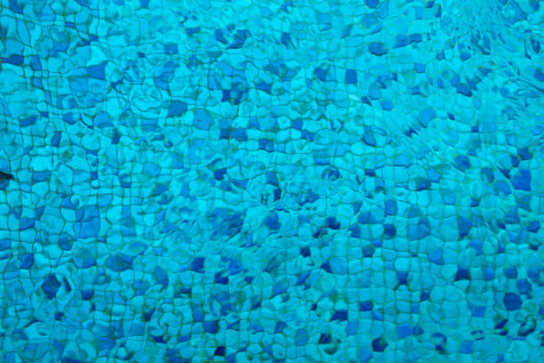 istock Swimming pool blue mosaic rock bottom. Texture. 1171395196