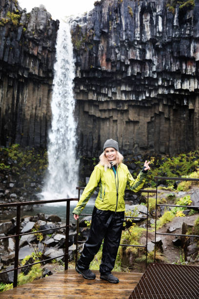 istock Cute woman at Svartifoss, Iceland 1171399324
