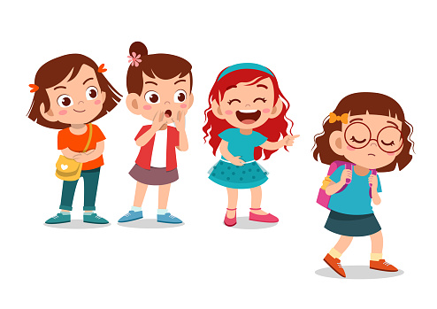 학교 벡터 일러스트에서 괴롭히는 아이 집단 따돌림에 대한 스톡 벡터 아트 및 기타 이미지 - 집단 따돌림, 교육, 고독-부정적인 ...