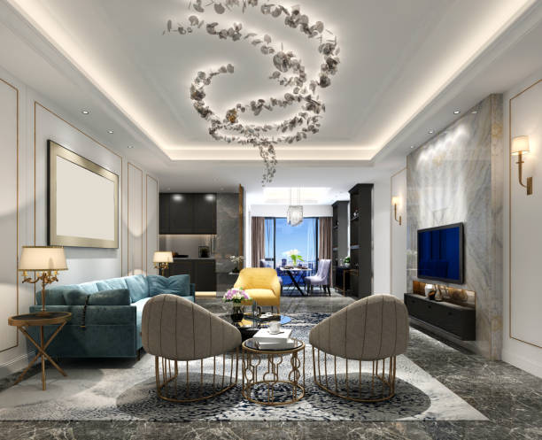 istock 3D Render of Living room 1171407907