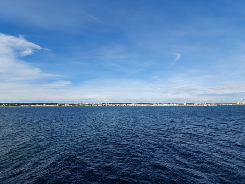 View from the sea of Helsingborg, Sweden