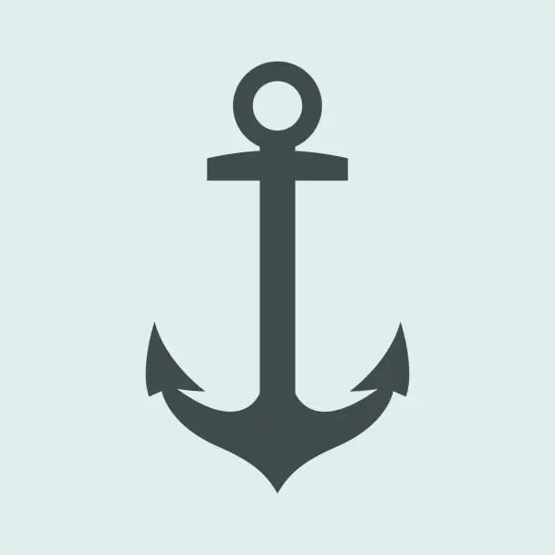 Vector illustration of Anchor icon Logo Template vector illustration