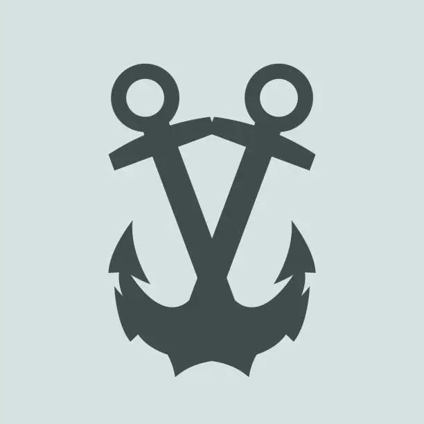 Vector illustration of Anchor icon Logo Template vector illustration