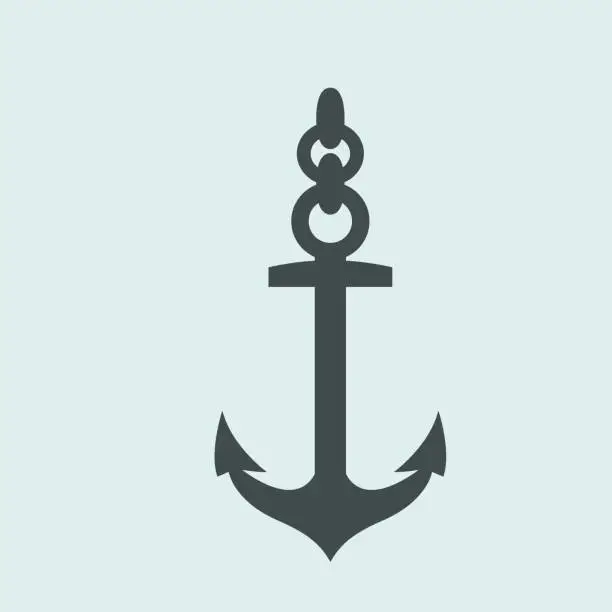 Vector illustration of Anchor icon Logo Template vector illustration