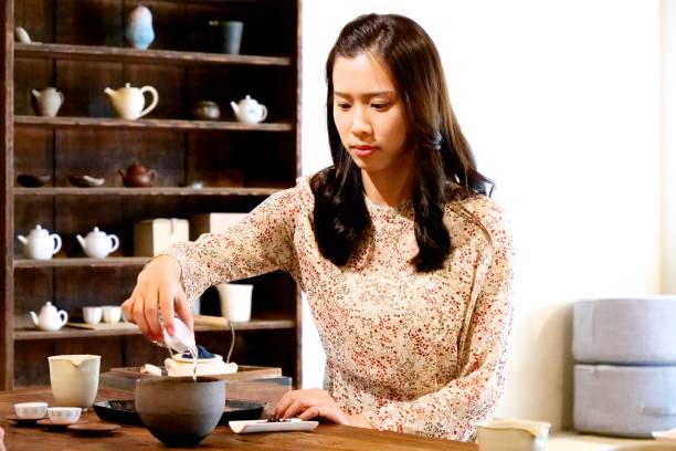 istock Young women enjoying Chinese tea 1171414118