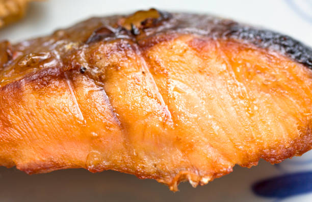 istock Japanese breakfast standard, grilled salmon 1171414899