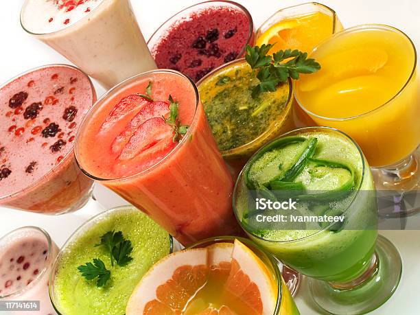 Cocktails Collection Healthy Drinks Stock Photo - Download Image Now - Berry Fruit, Blended Drink, Close-up