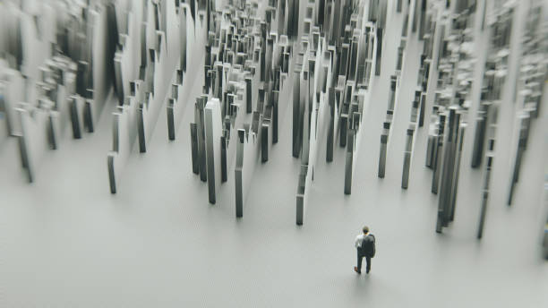 istock Businessman in front of maze 1171421771