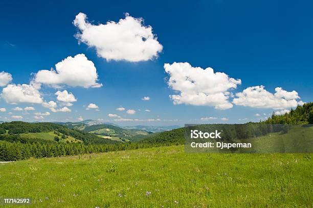 Paisaje De Montaña Foto de stock y más banco de imágenes de Agricultura - Agricultura, Aire libre, Azul