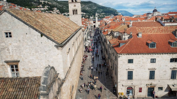 istock Dubrovnik Street, Aerial View 1171429254