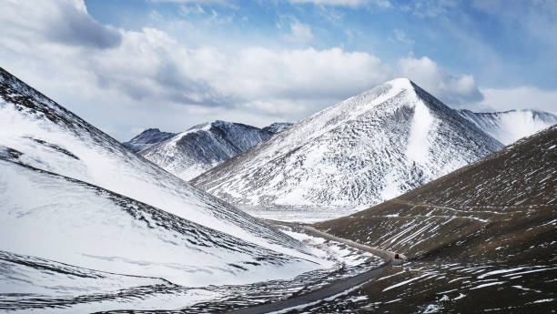 istock Snowy Fields with Snow Mountain in Tibet 1171430139