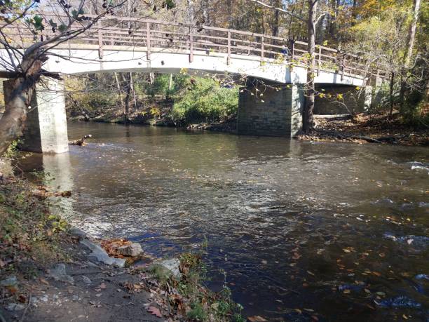 istock small bridge over a river or creek and leaves 1171432186