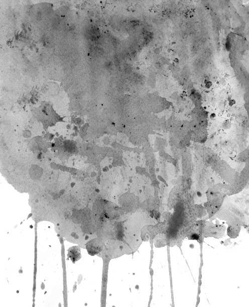 istock Black watercolor with dripping water 1171437698