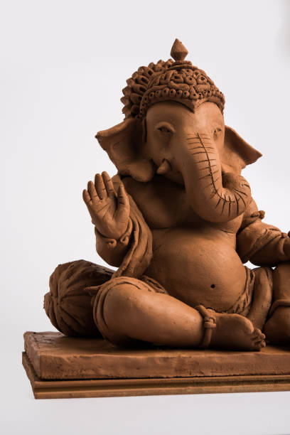 istock eco friendly Ganesh/Ganpati idol or murti, home made. selective focus 1171443875