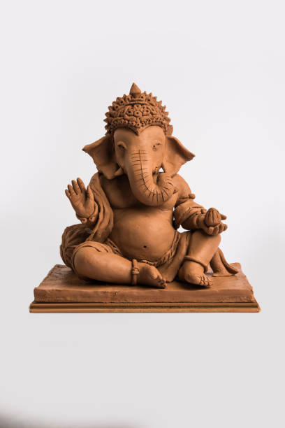 istock eco friendly Ganesh/Ganpati idol or murti, home made. selective focus 1171444543