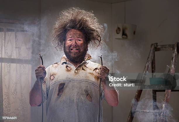 Diy Disaster Stock Photo - Download Image Now - Humor, Electrician, Electricity