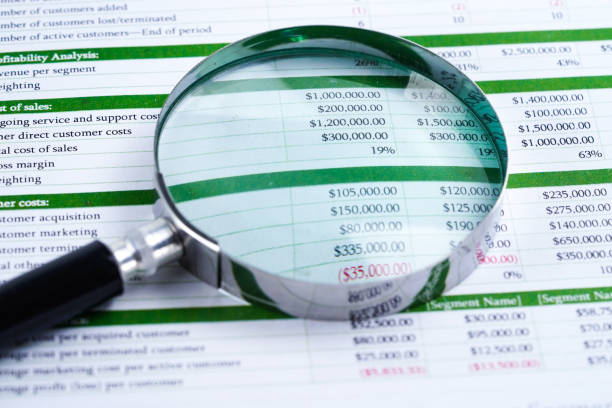 Spreadsheet table paper with pencil. Finance development, Banking Account, Statistics Investment Analytic research data economy, trading, Mobile office reporting Business company meeting concept.
