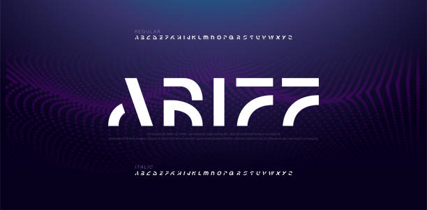 Abstract modern alphabet fonts. Typography electronic digital game music future creative italic font design concept. vector illustraion Abstract modern alphabet fonts. Typography electronic digital game music future creative italic font design concept. vector illustraion dj logo stock illustrations