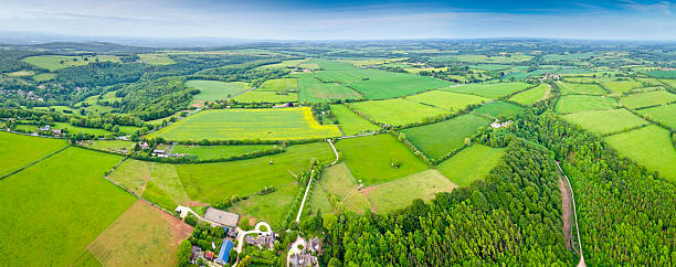 istock Idyllic rural, aerial view, Cotswolds UK 117144757