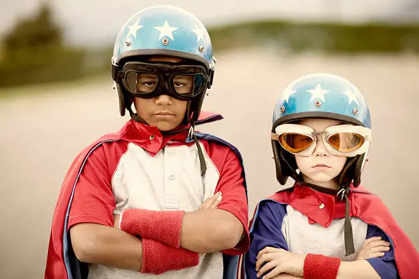 Portrait of two young daredevils who are ready to conquer any adrenaline challenge.