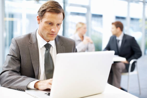 istock Business man busy working on laptop 117145004