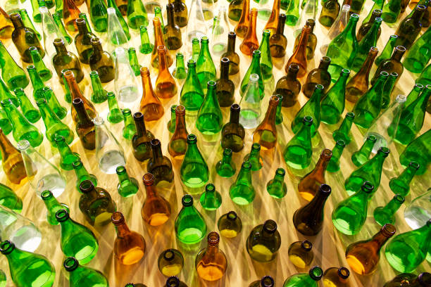 istock Large group of empty glass bottles. Say no to plastic concept. 1171452937