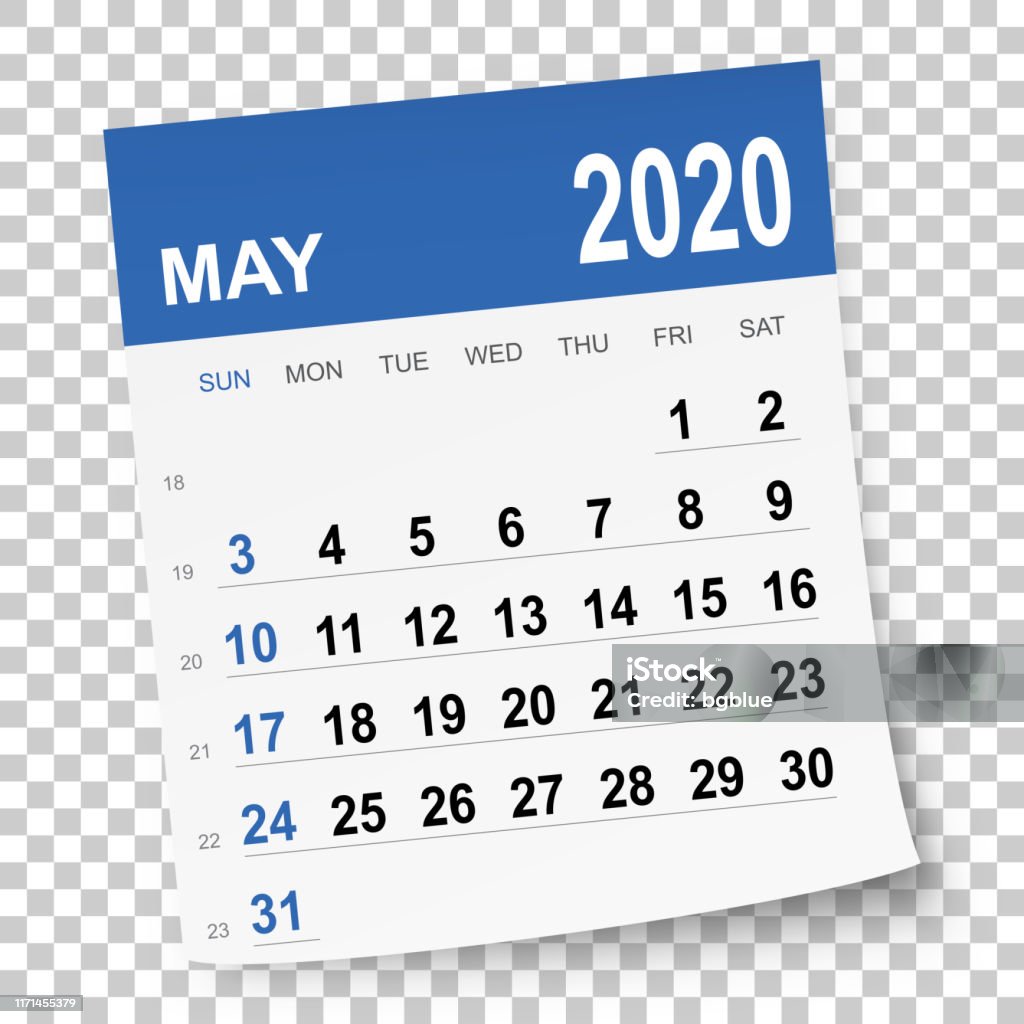 Kalender Blatt Mai 2020 Stock Vektor Art und mehr Bilder von 2020 Kalender Blatt Mai 2020 Stock Vektor Art und mehr Bilder von 2020