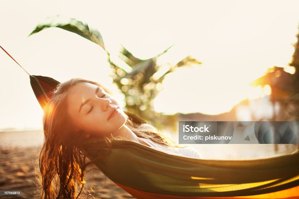Young woman enjoying sun  20-24 Years Stock Photo