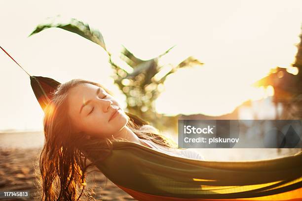 Young Woman Enjoying Sun Stock Photo - Download Image Now - 20-24 Years, Adult, Beautiful People