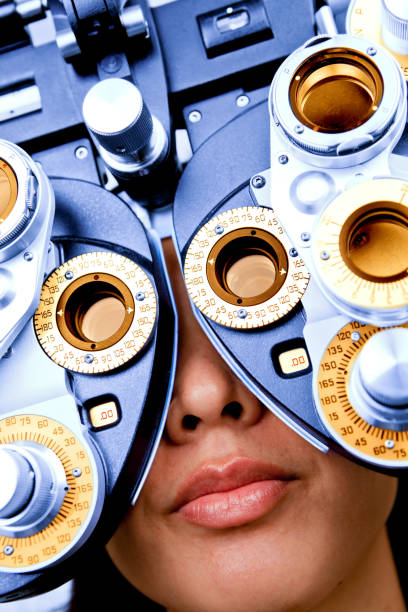 istock close up vertical of optometry machine blue and orange 117145850
