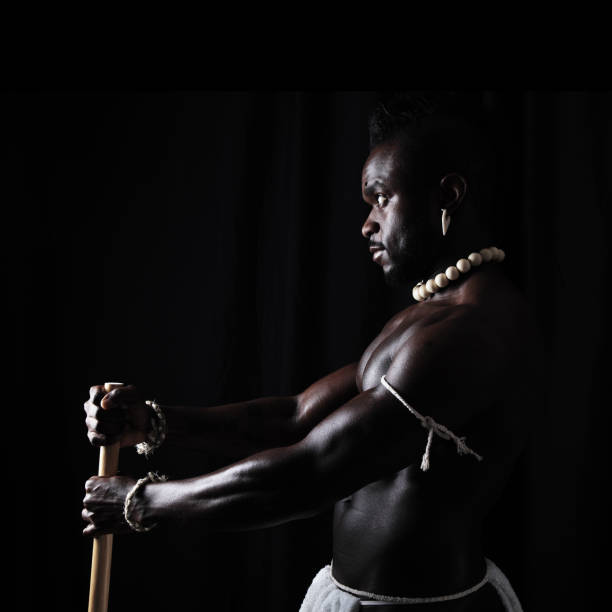 African Warrior stock photo